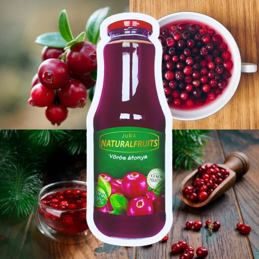 JuRA Vörös áfonyalé - 100% gyümölcsből, 1l