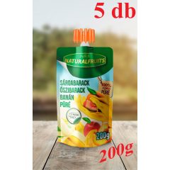 JuRA  Sárgabarack-őszibarack-banánpüré 200g 5db